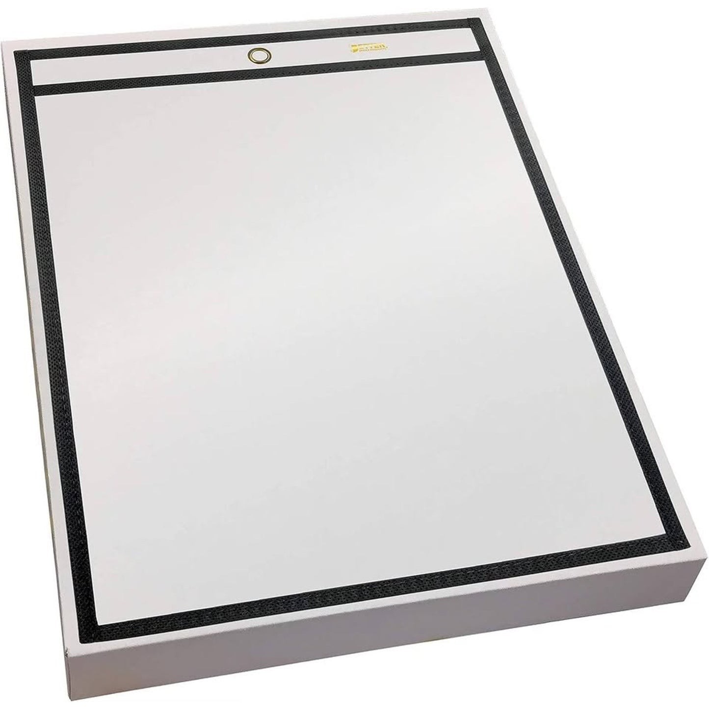 Better Office Products Shop Ticket Holders, 9 X 12 Inches, Both Sides Clear, Stitched Black