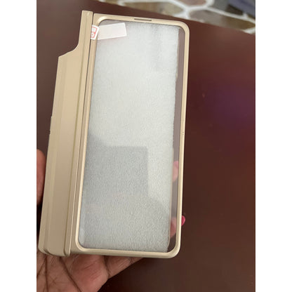 Libeagle Compatible With Samsung Galaxy Z Fold 4 Case Heavy Duty Protective-Gold