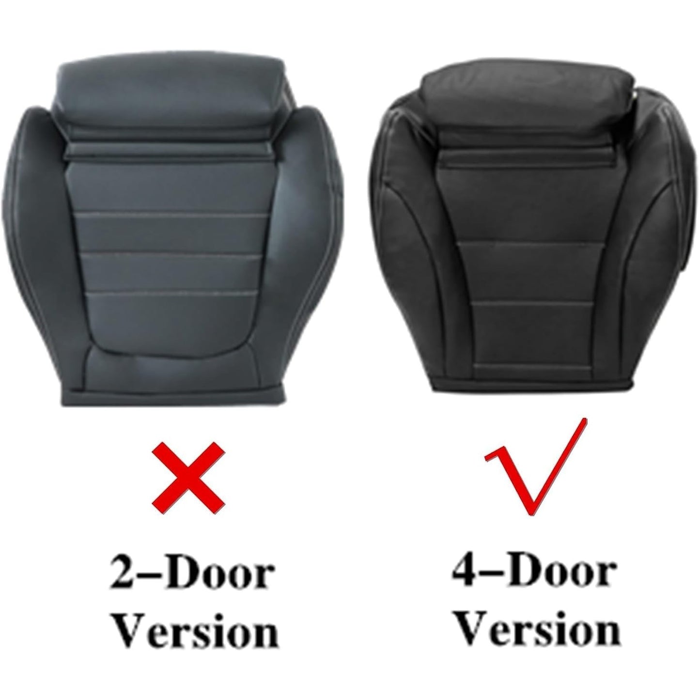 ATUOTPO Mercedes Benz C-Driver Side Bottom Black Leather Seat Cover-1 pc Black