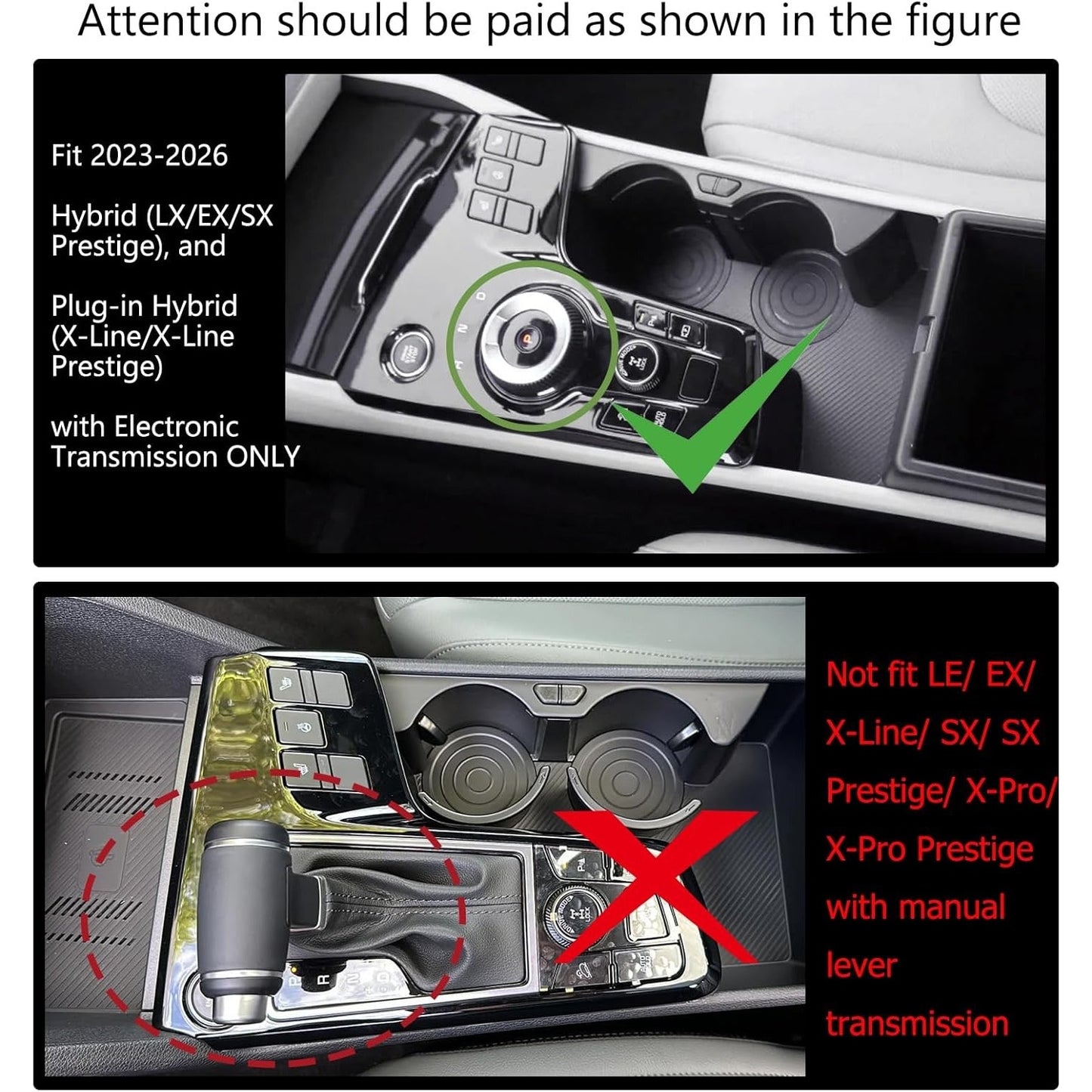 HGWEI 2 Pack Center Console Organizer Compatible With 2023-2026 Kia Sportage