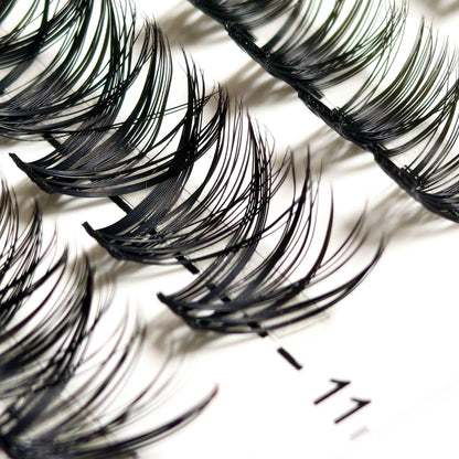 280pcs Mixed Length C Curl 40D Reusable Cluster Lashes DIY Faux Mink Eyelash Extensions for Easy Application, Natural & Fluffy Look, Perfect for Beginners 9-18mm Variety Packs