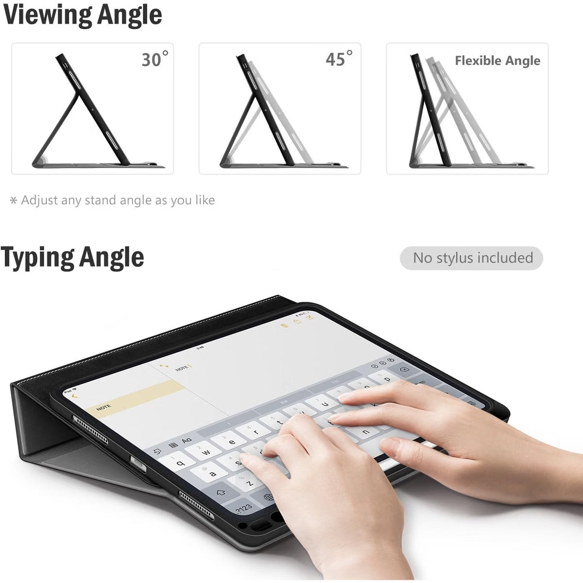 Antbox For IPad Pro 11 Inch Case M5 2025/M4 2024, Built-In Pencil Holder-Black