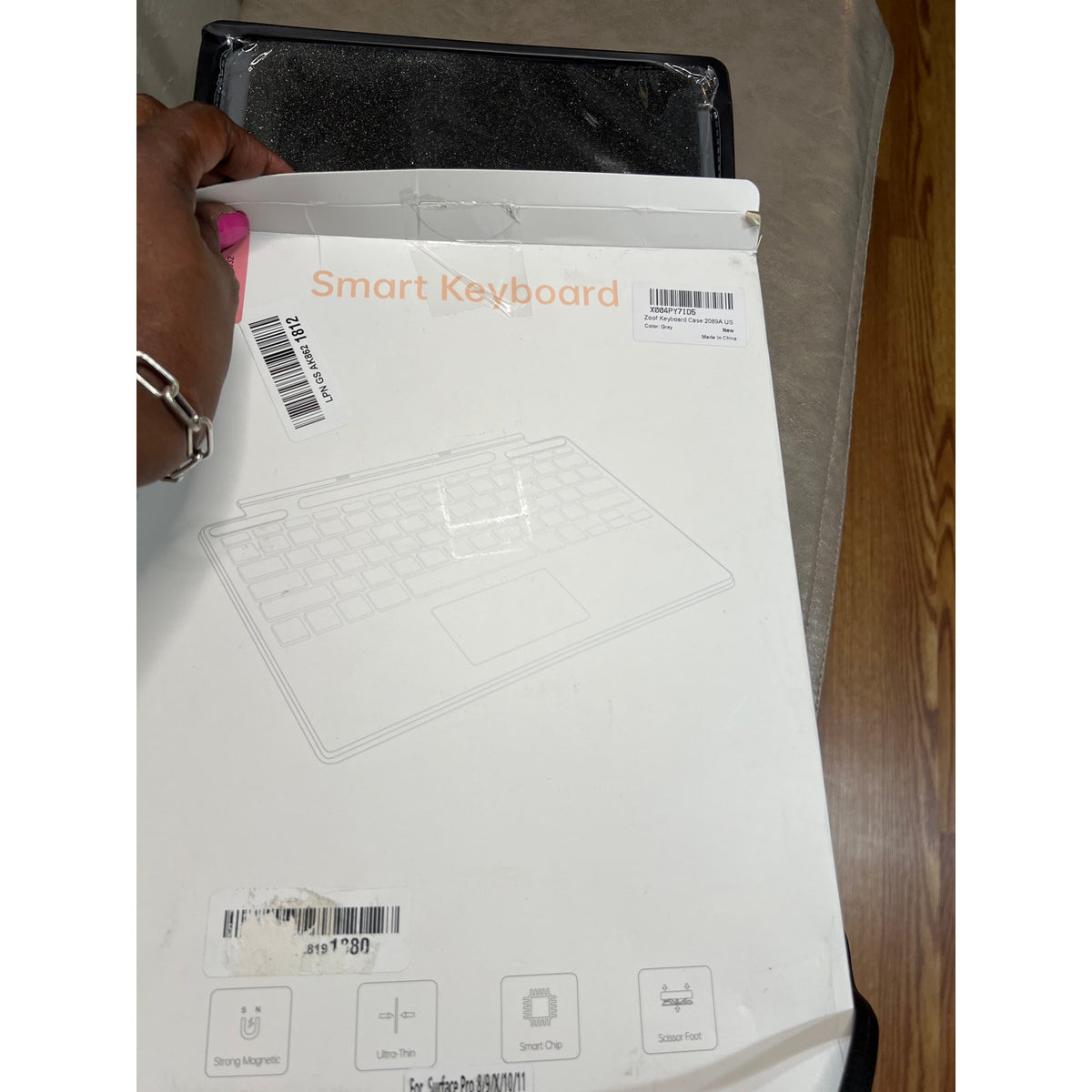 Keyboard for Microsoft Surface Pro Copilot+ (11th Edition) / Pro 11 / Pro 10/9 / 8 / X, 13 inch, Detachable Type Cover with Touchpad, Without Backlit & Pen Holder (Fossil)