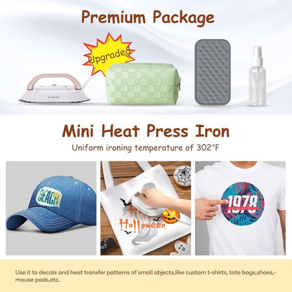 Newbealer Travel Iron With Dual Voltage - 120V/220V Lightweight Dry IronNo Steam