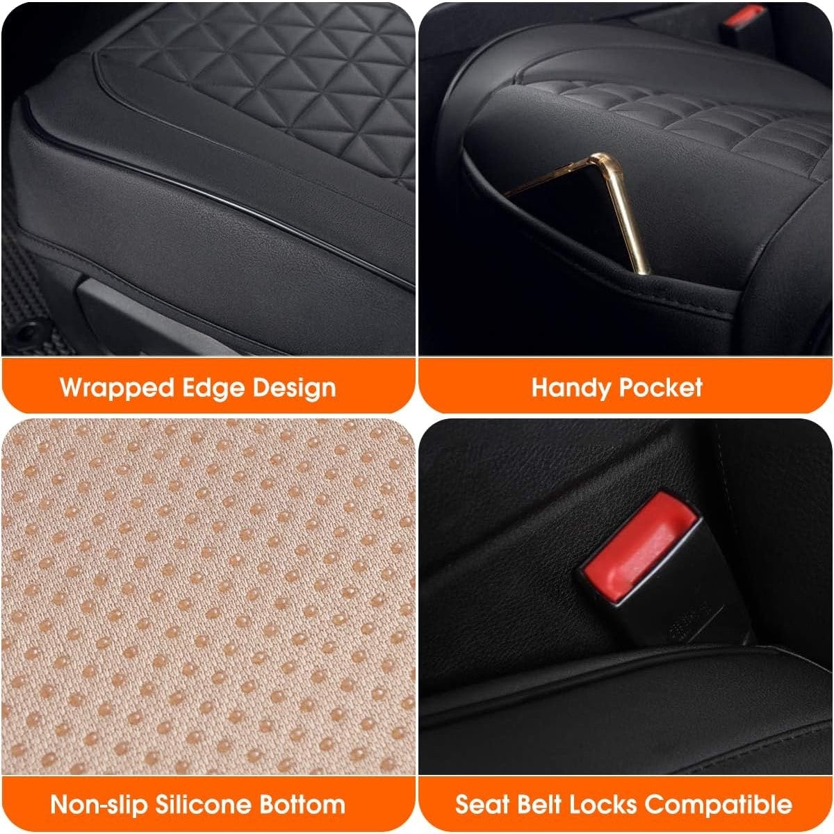 LUSRAIT Universal Seat Cushion, Comfortable Seat Cover With Full BackSupport 1pc