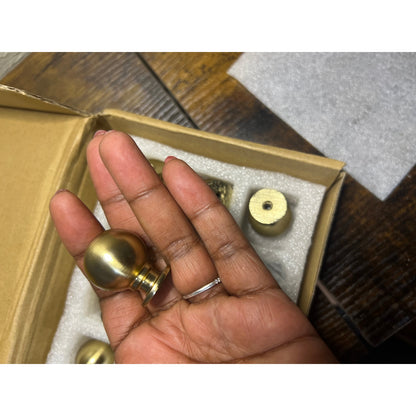Khtmeware 10 Pack 1 Inch Brushed Gold Cabinet Knobs Brushed Brass-Brushed Gold