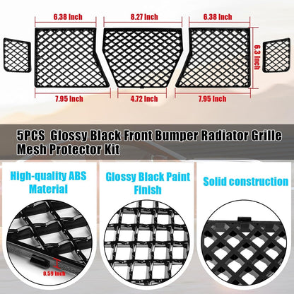 Jaronx Compatible With BMW M2 Front Bumper Lower Grille Mesh Guard(Glossy Black)