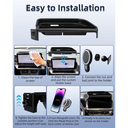 PZK Wireless Car Phone Holder For 2025 2026 Ford Bronco Sport Accessories