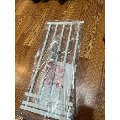 Malier Dog Gate With A Small Door, Extra Wide All Metal Short Dog Gate Pet Gate For Stairs, 10'' Tall Pressure Mount Easy Step Over Puppy Gate Low Gate For Doorways.