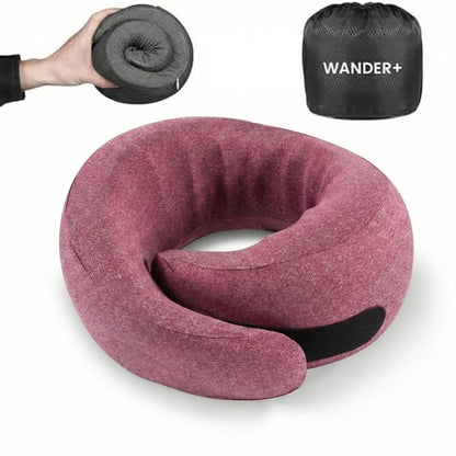 WANDER+ Memory Foam Travel Neck Pillow - Purple