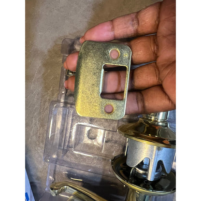 Schlage F10 V FLA 605 Flair Door Lever, Hall & Closet Passage Lock, Bright Brass