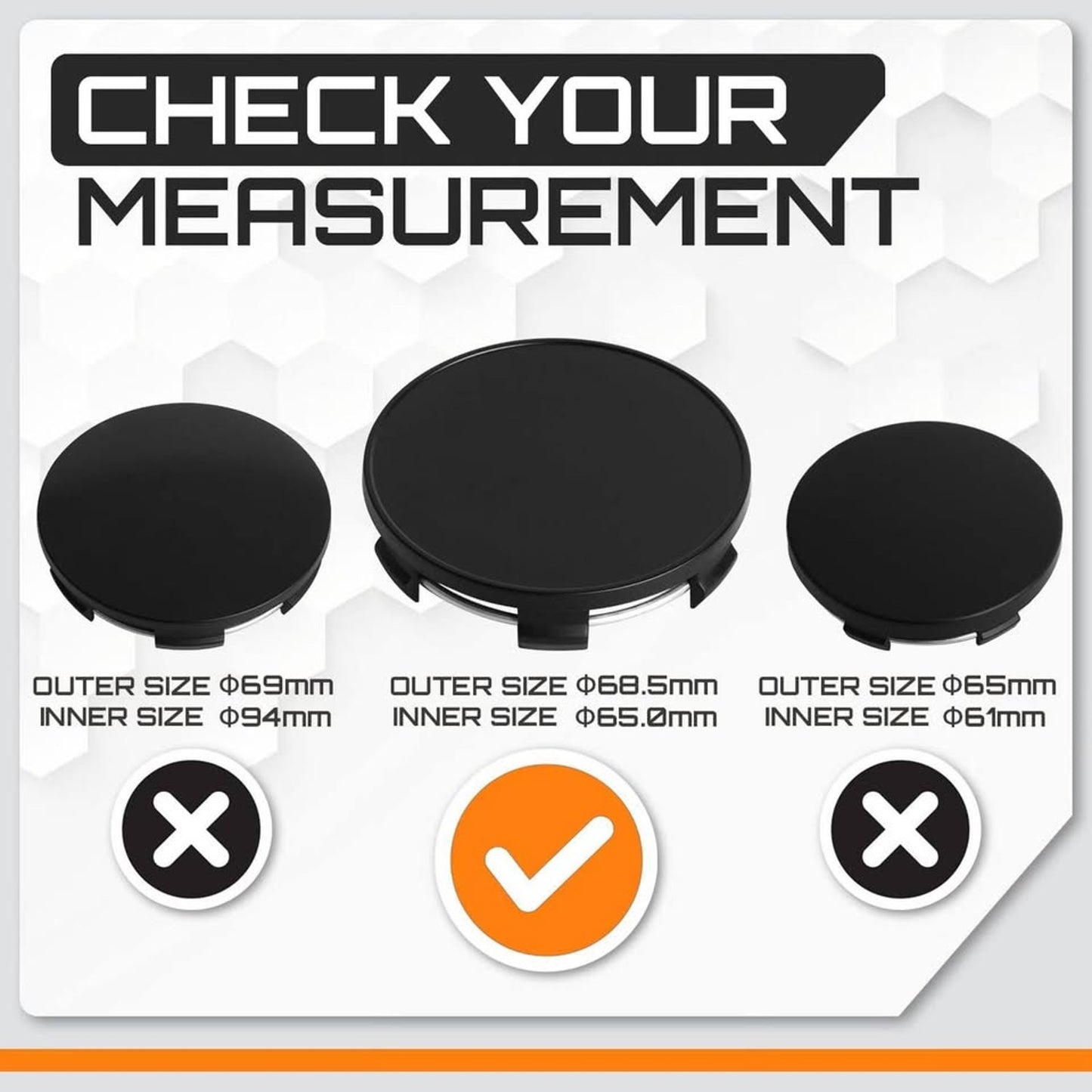 ME 2.7Inch 68MM Wheel Center Caps For BMW 3 Series 4 Series 5 Series X Serires