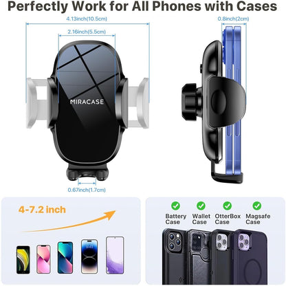 Miracase [Upgraded Version] Cup Phone Holder for Car, Universal Adjustable Long