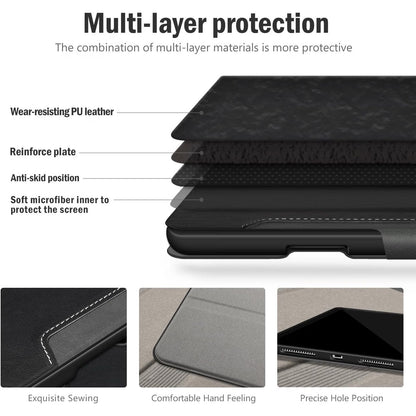 Antbox For IPad Pro 11 Inch Case M5 2025/M4 2024, Built-In Pencil Holder-Black
