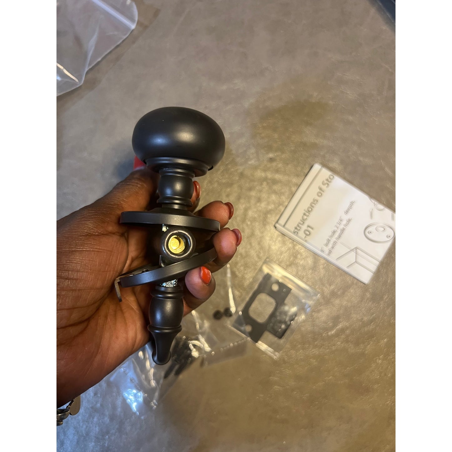 QCAA Solid Brass Storm Door Latch, Oil Rubbed Bronze US10B,Made In Taiwan,1 Pack