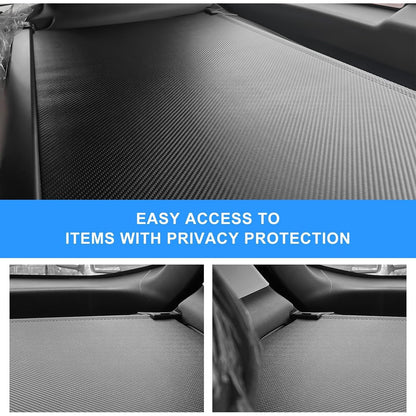 AUXKO Retractable Cargo Cover For BMW X5 2025-2019, Trunk Cargo Cover Luggage Security Shade Cover For 2025 2024 BMW X5 Accessories Shielding Shade Anti-Peeping Luggage Privacy Screen, Carbon Fiber