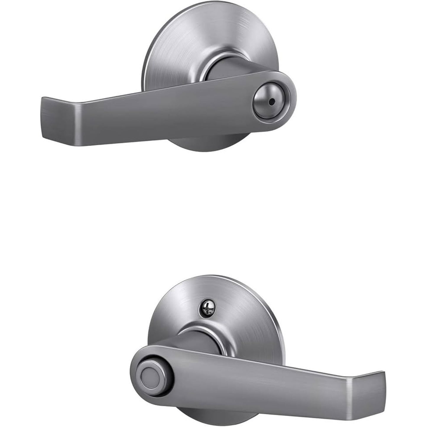 Schlage F40 ELA 626 Elan Door Lever, Bed & Bath Privacy Lock, Satin Chrome