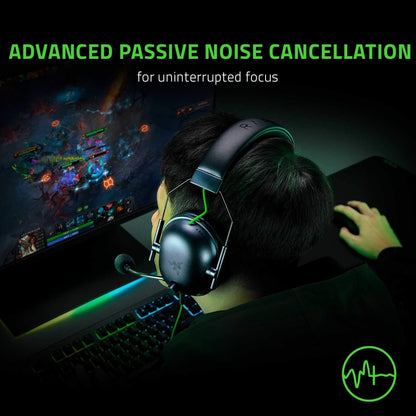 Razer BlackShark V2 X Gaming Headset: 7.1 Surround Sound - 50mm Drivers  - Black