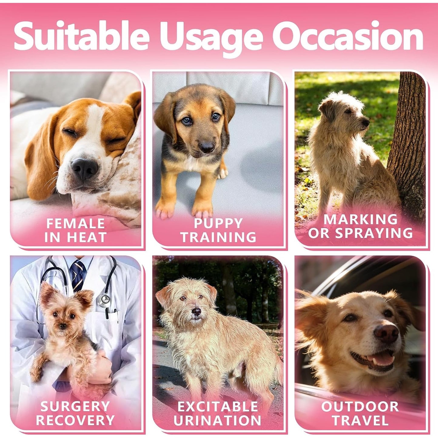 Female Dog Diapers,Disposable Dog Diapers,90-100 Count,Medium,Super Absorbent Leak-Proof Diapers For Dogs In Heat,Excitable Urination,Or Incontinence