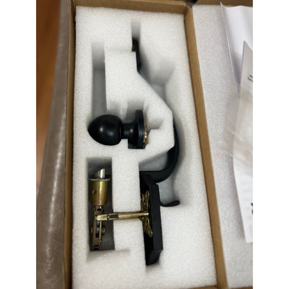 Motovecor Front Door Handleset, Entry Door Handle Set With Cove Knob,Matte Black