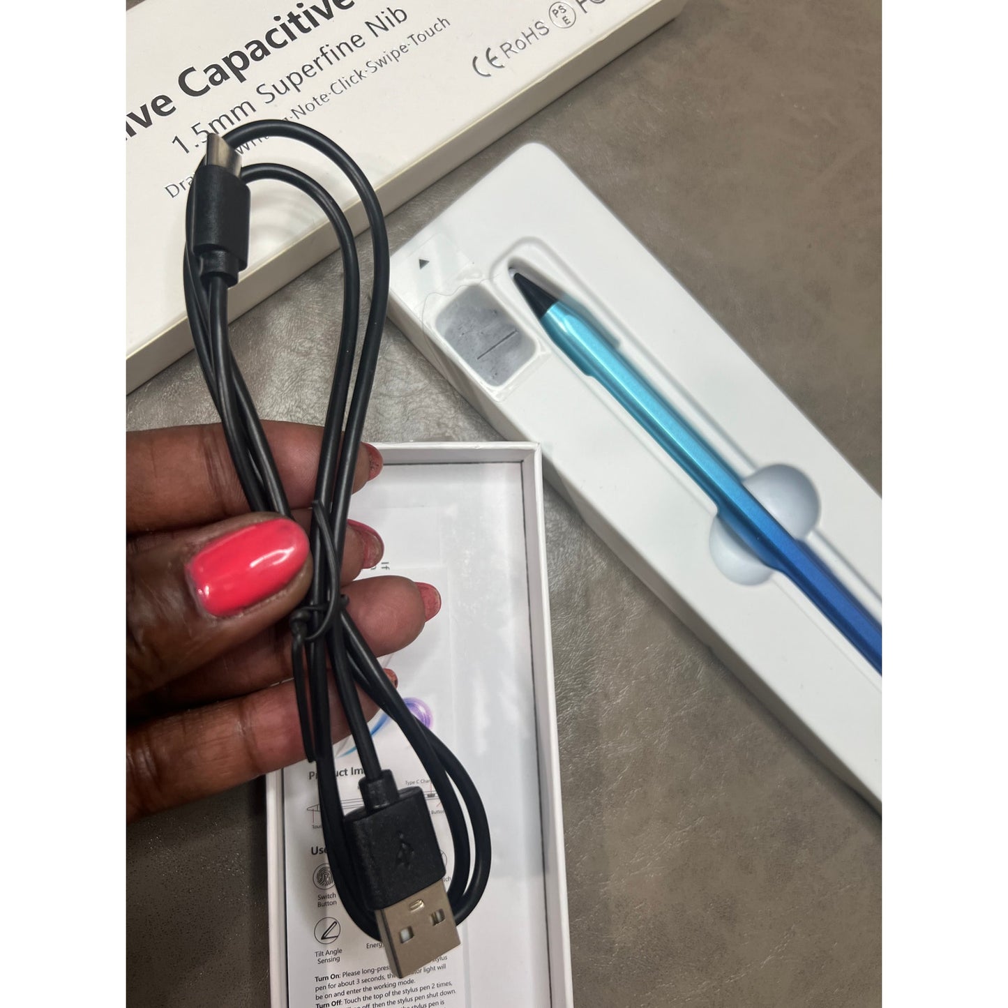 Stylus Pen For IPad 2018-2023 With Palm Rejection, Active Pencil (Gradient Blue)