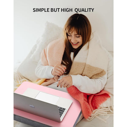 ZEAPTAC Lap Desk With Pillow Cushion, Portable Bed Desk, Fits Up To 15.6"-Pink