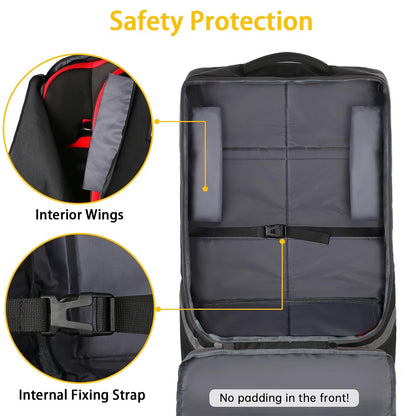 YOREPEK Padded Car Seat Travel Bag Backpack, Toddler Travel Essentials