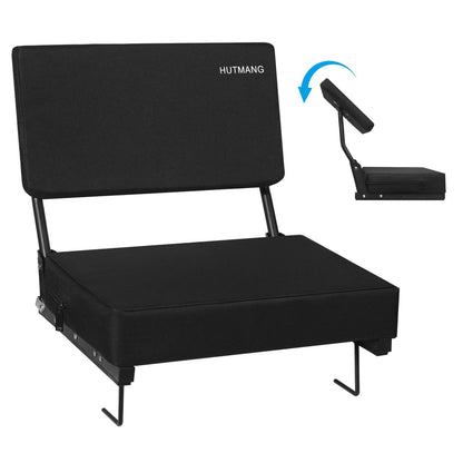 HUTMANG Swivel Backrest Stadium Seat, High-Density Cushion Bleacher Chair