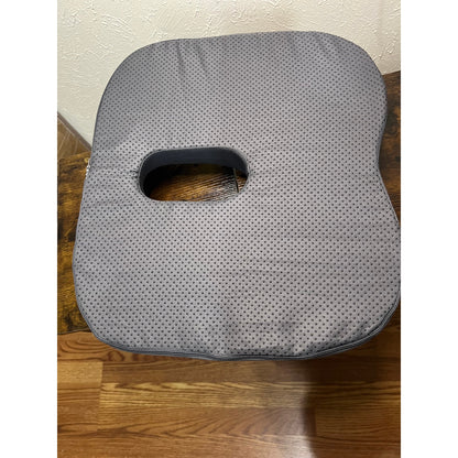 TushGuard Ergonomic Seat Cushion With Coccyx Cutout - 4-Zone Structure Office Chair Cushions For Tailbone Pressure Relief, Non-Slip Chair Pad With Washable Cover For Car, Office, Wheelchair, Grey