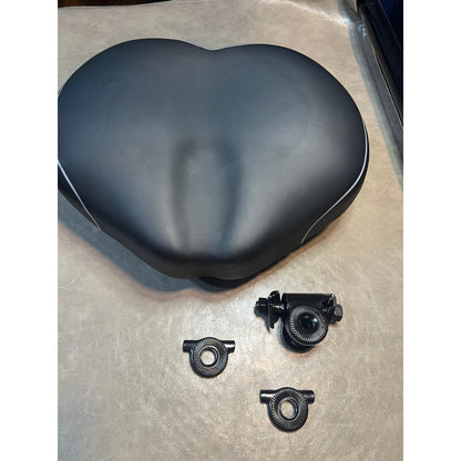 YLG Noseless Bike Seat For Men Women, Comfort Seat Cushion Compatible With Peloton, Electric Bike, Outdoor & Indoor Bikes, Wide Bicycle Saddle Replacement, Waterproof Bike Seat (Silver Noseless 10").