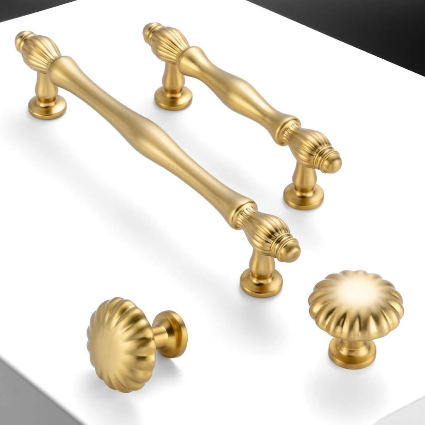 BEROSSA 9 Pack 3 Inch Brushed Gold Cabinet Pulls Gold CabinetHandle-Brushed Gold