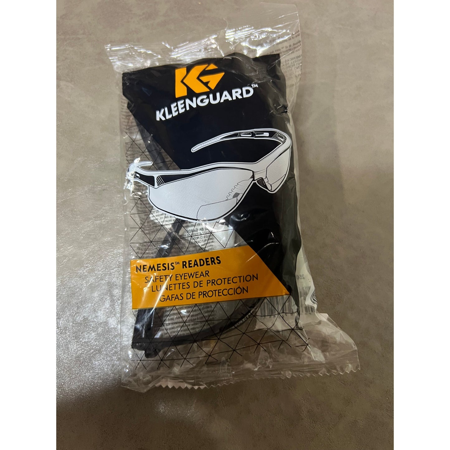 KleenGuard V60 Nemesis Vision CorrectionSafety+2.5 Diopters, Black Frame, 1 Pair