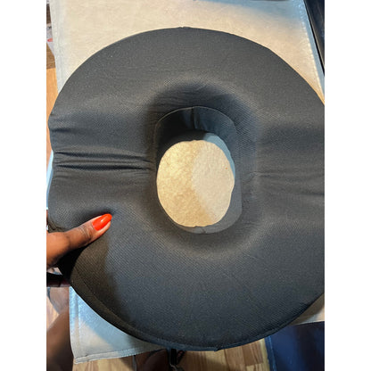 5 STARS UNITED Donut Pillow Hemorrhoid Tailbone Cushion–Large CushioN,Black Mesh