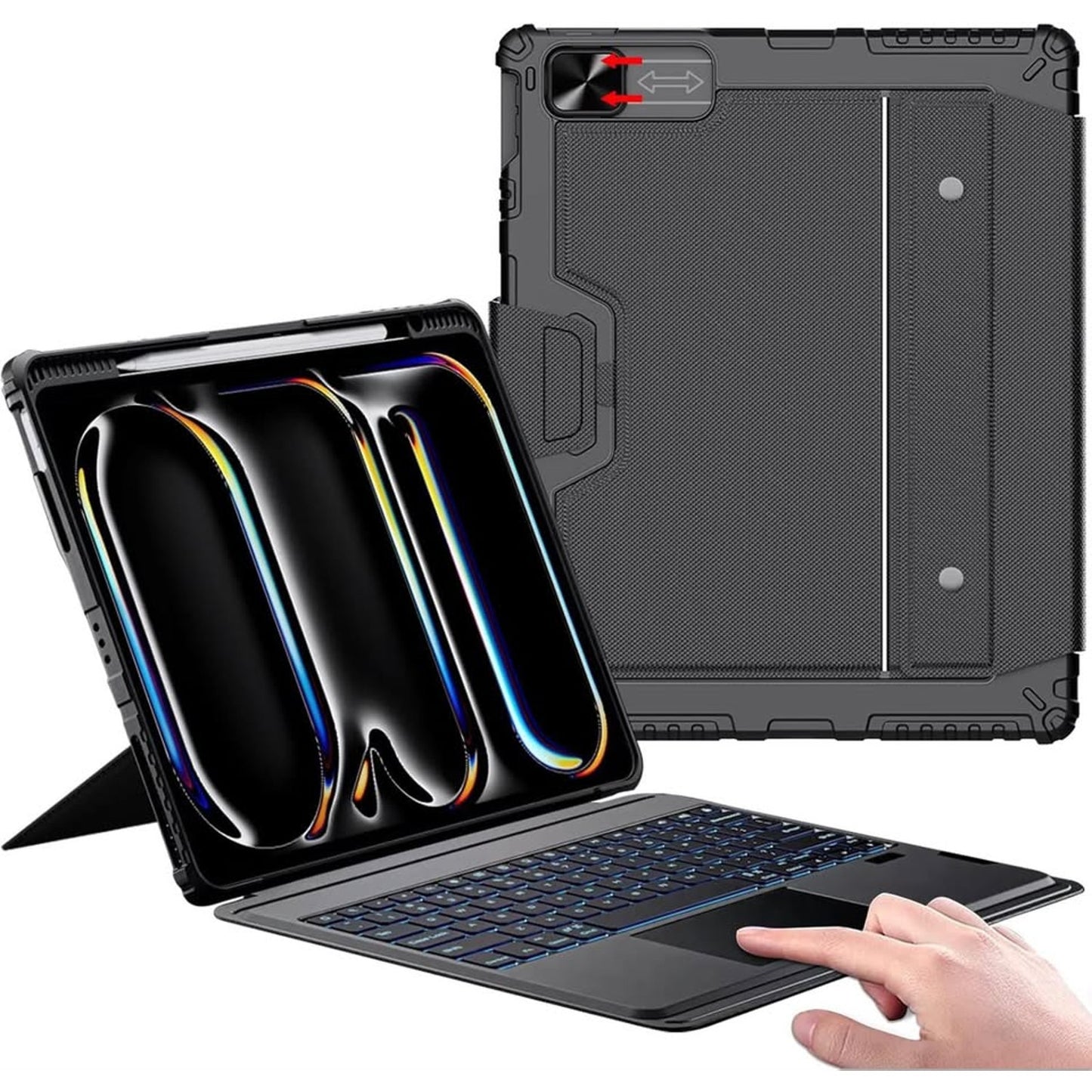 Nillkin IPad Pro 13 Inch Case With Keyboard M4 2024, Slide Camera Cover,