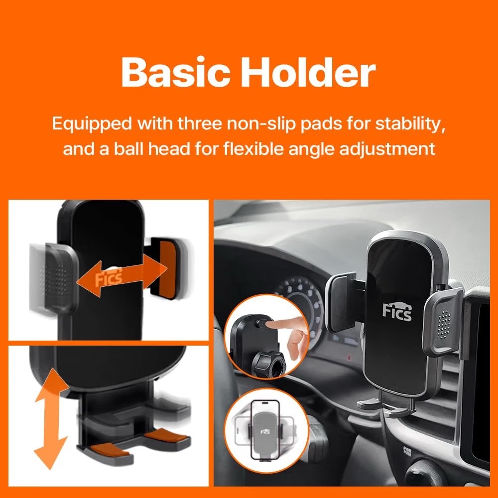 FICS Car Phone Holder for Genesis GV70, G80 – Custom-Fit Mount for Seamless