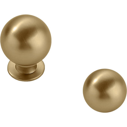 Khtmeware 10 Pack 1 Inch Brushed Gold Cabinet Knobs Brushed Brass-Brushed Gold