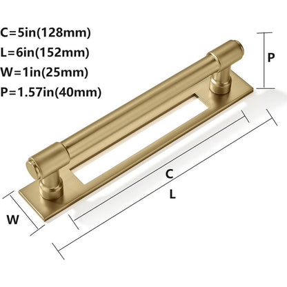 Khtumeware 5 Pack 5 Inch (128 Mm) Center To Center Champagne Bronze Cabinet Pull