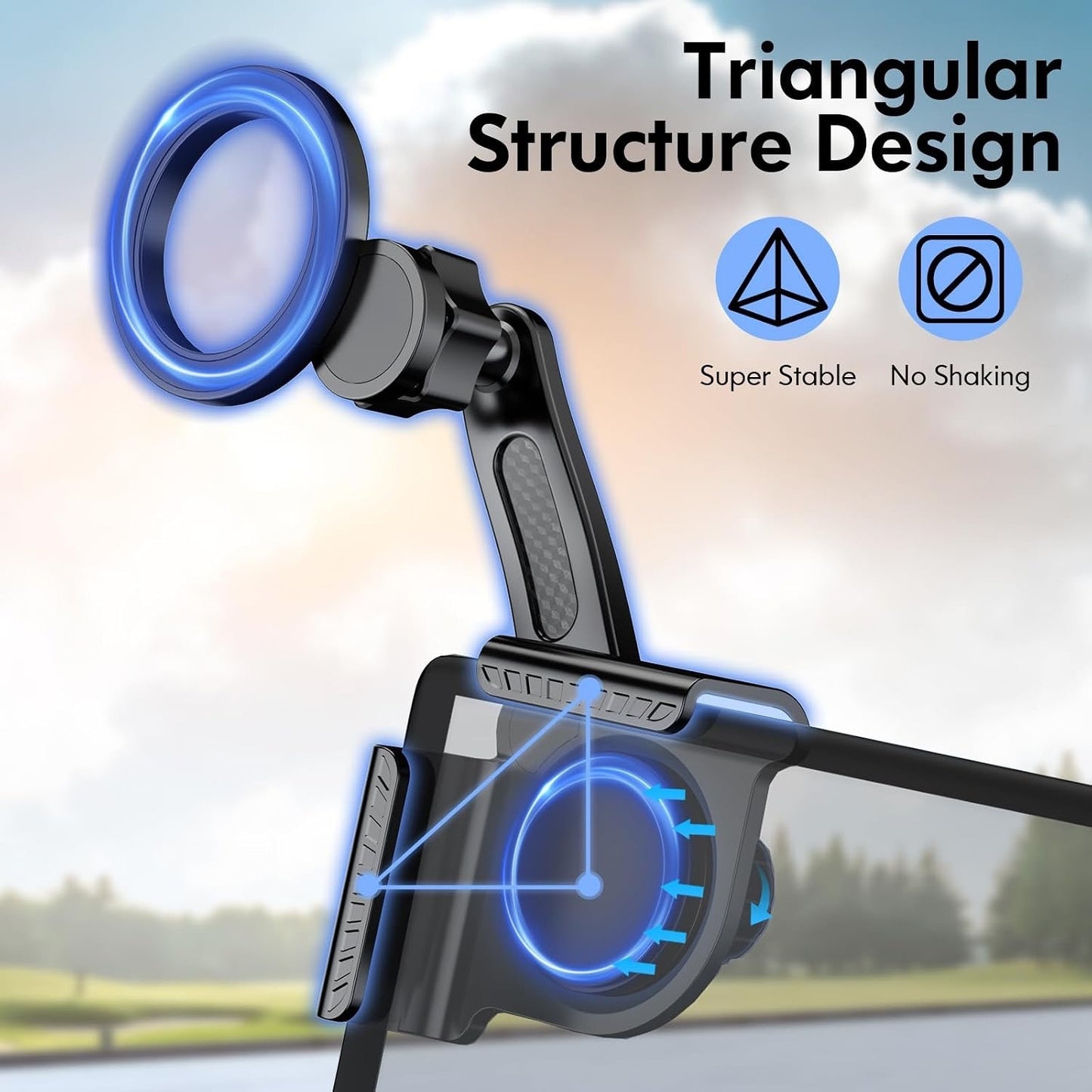 Tesla Phone Mount, For MagSafe Car Mount, ?Strongest Magnet Power? Magnetic Car