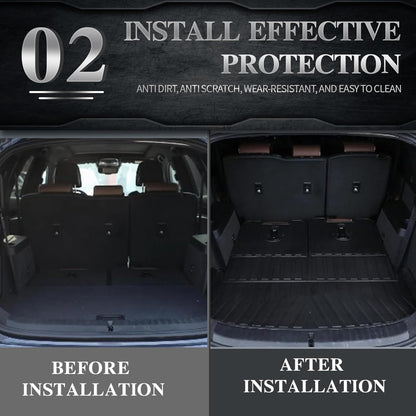 Actkill Cargo Mat & Backrest Mats Fit For 2011-2019 Ford Explorer(Only For Upper