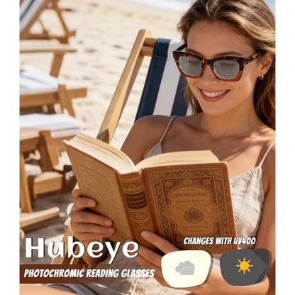 Hubeye Progressive Reading Glasses For Women 2 pair(Black+Hawksbill Turtle,1.75)
