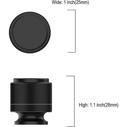 Asidrama 10 Pack Matte Black Kitchen Cabinet Knobs - Knurled Dresser Drawe-Black