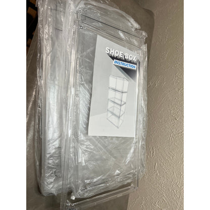 HIYOHIYO Acrylic Clear Shoe Storage Boxes Stackable For High-En-Size 14 (1-Pack)