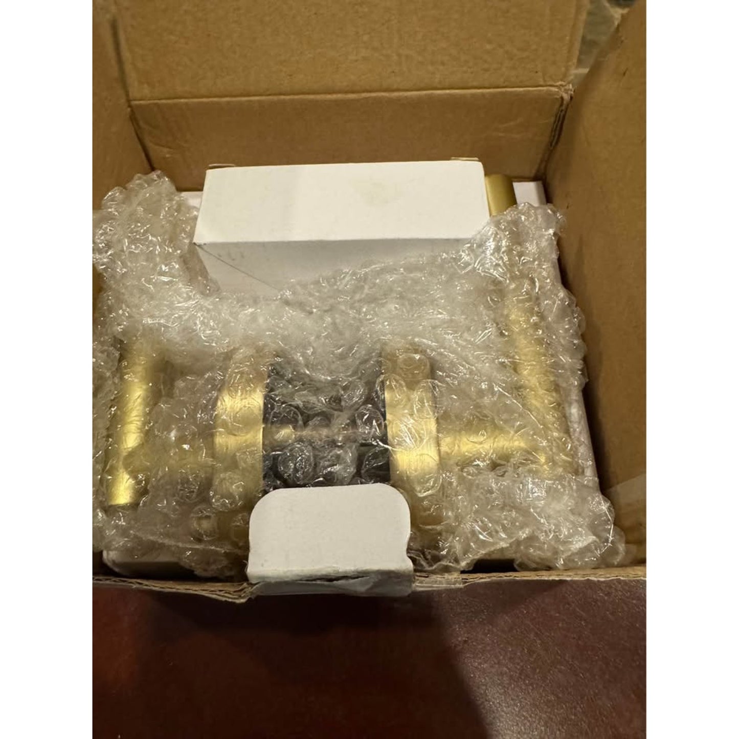 Goldenwarm 1 Pack Gold Door Handles Interior, Brushed Gold Privacy Lever Door