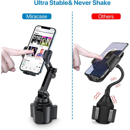 Miracase [Upgraded Version] Cup Phone Holder for Car, Universal Adjustable Long
