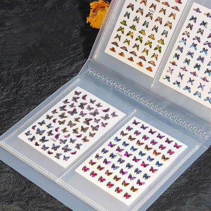 160 Slots Nail Sticker Book Nail Art Decals Sticker Organizer Binder (Medium)