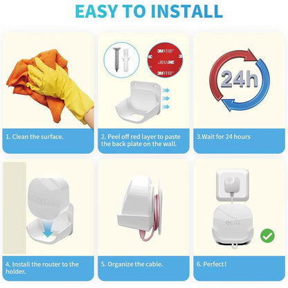 2Pack Wall Mount Holder For Eero 6 Plus 6+ And Eero 6 Router Mesh Wi-Fi System