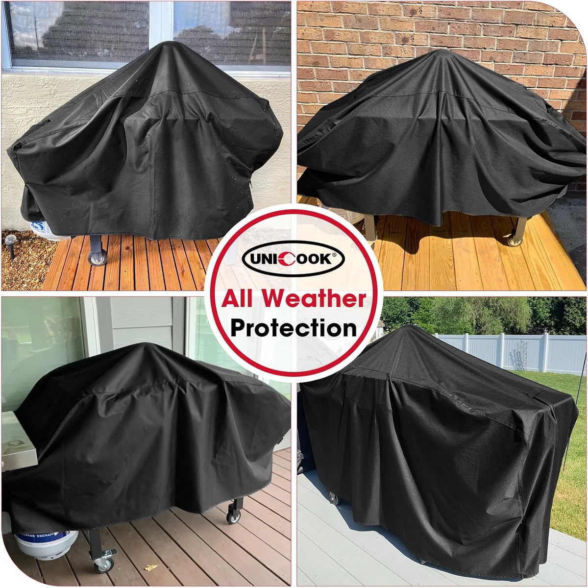 Unicook 75 Inch Griddle Cover for Blackstone 36 Inch ProSeries Griddle-Black
