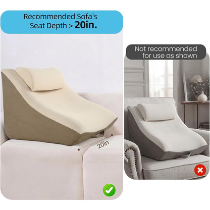 Vekkia 21” Back Rest Pillow With Dual-Layer Foam For Reclining And Sitting