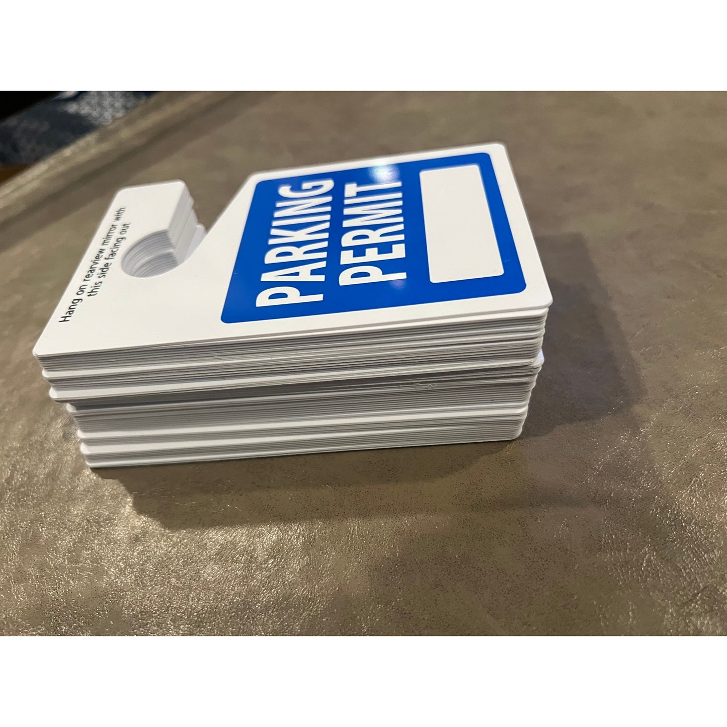 SmartSign (Pack Of 50) Write-In Parking Permit Hang Tag | 5 X 3 Inch 35 Mil Plastic
