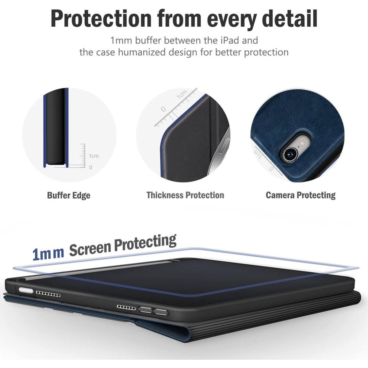 Antbox Case For IPad Mini 7 A17 Pro, IPad Mini 7th/6th Generation Case-Blue